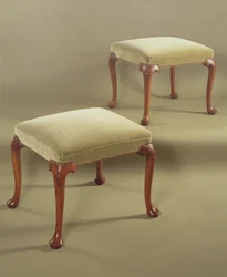 Pair of stools, upholstered, c.1710